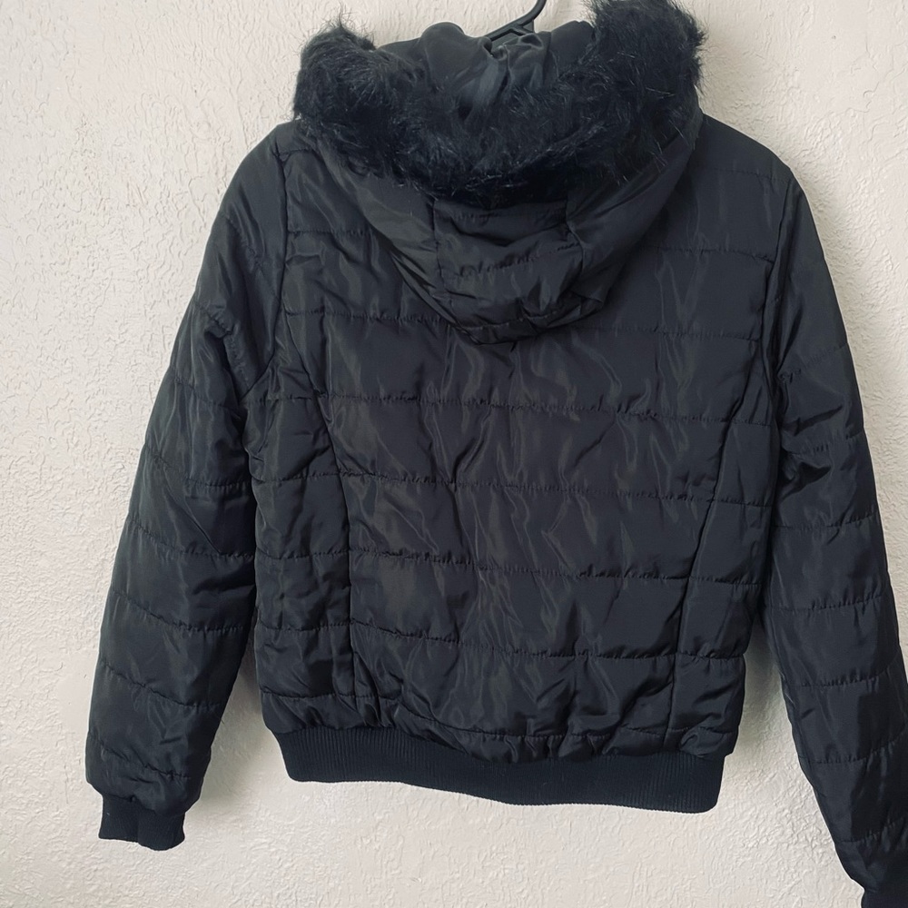JouJou women’s faux fur lined hooded down jacket - Picture 4 of 16